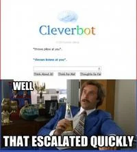 That Escalated Quickly — Composite meme showing Twitter escalation posts with Ron Burgundy reaction.