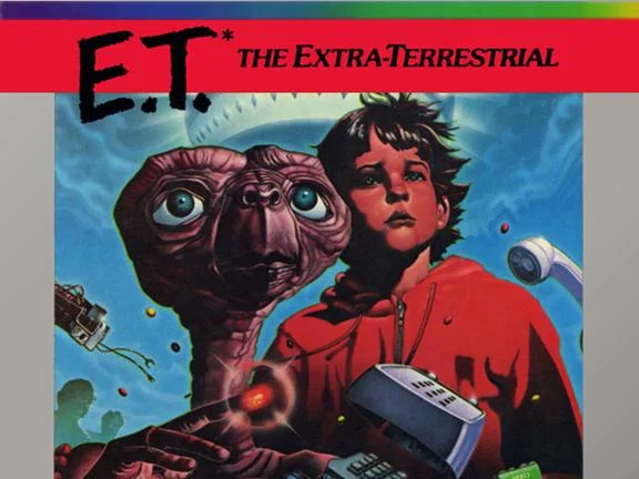 The Atari Video Game Burial Excavation — Atari 2600 E.T. the Extra-Terrestrial game box art showing E.T. and Elliott