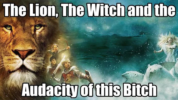 The Audacity — Canonical Narnia template with audacity phrase in impact font.