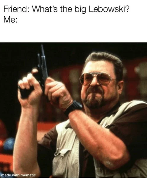 The Big Lebowski — Twitter meme showing The Dude's head dunked in toilet with caption 'Where's the hour, Lebowski?' about Daylight Saving Time.