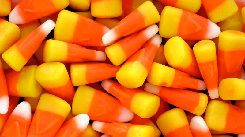 The Candy Corn Debate — High-quality close-up photograph of candy corn with tricolor pattern.