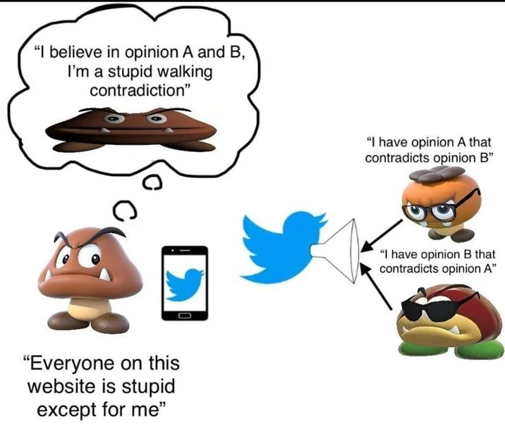 The Goomba Fallacy — Reddit version of Goomba Fallacy meme about death penalty debate