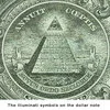 The Illuminati — A pristine image of the all-seeing eye within a triangle from US currency design, the most recognizable Illuminati symbol.