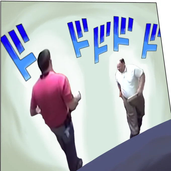 The Interrogation Of Stephen Mcdaniel — JoJo-style edit of the interrogation officers with menacing gogogo onomatopoeia