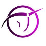 The Invisible Pink Unicorn — A minimalist circular logo featuring a unicorn head in profile rendered in a magenta-to-purple gradient on a black background.