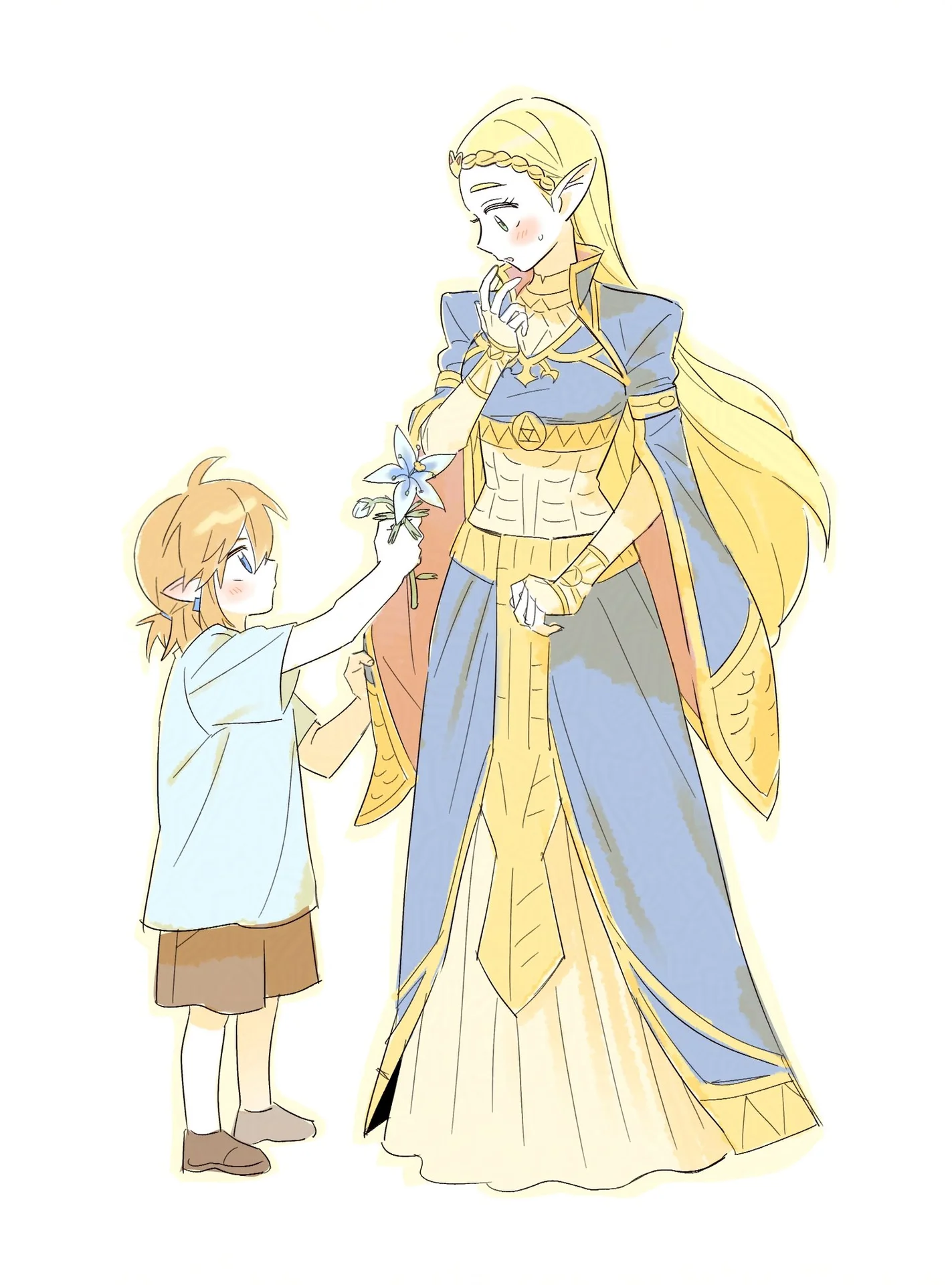 The Legend of Zelda: Breath of the Wild — Fan art of Zelda taking a selfie with the Sheikah Slate