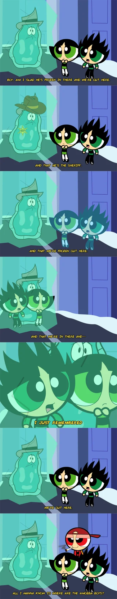 The Misadventures of Skooks — Powerpuff Girls comic parodying Skooks 'frozen out here' monologue