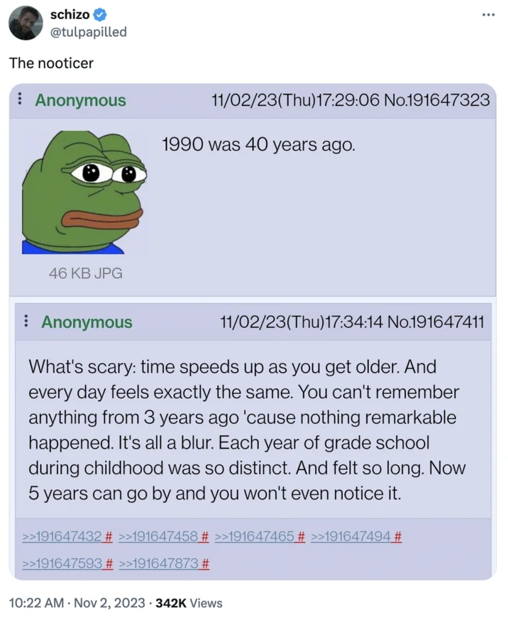 The Nooticer — 4chan 'Nooticer Movement' post with large unlabeled Nooticer Wojak image.