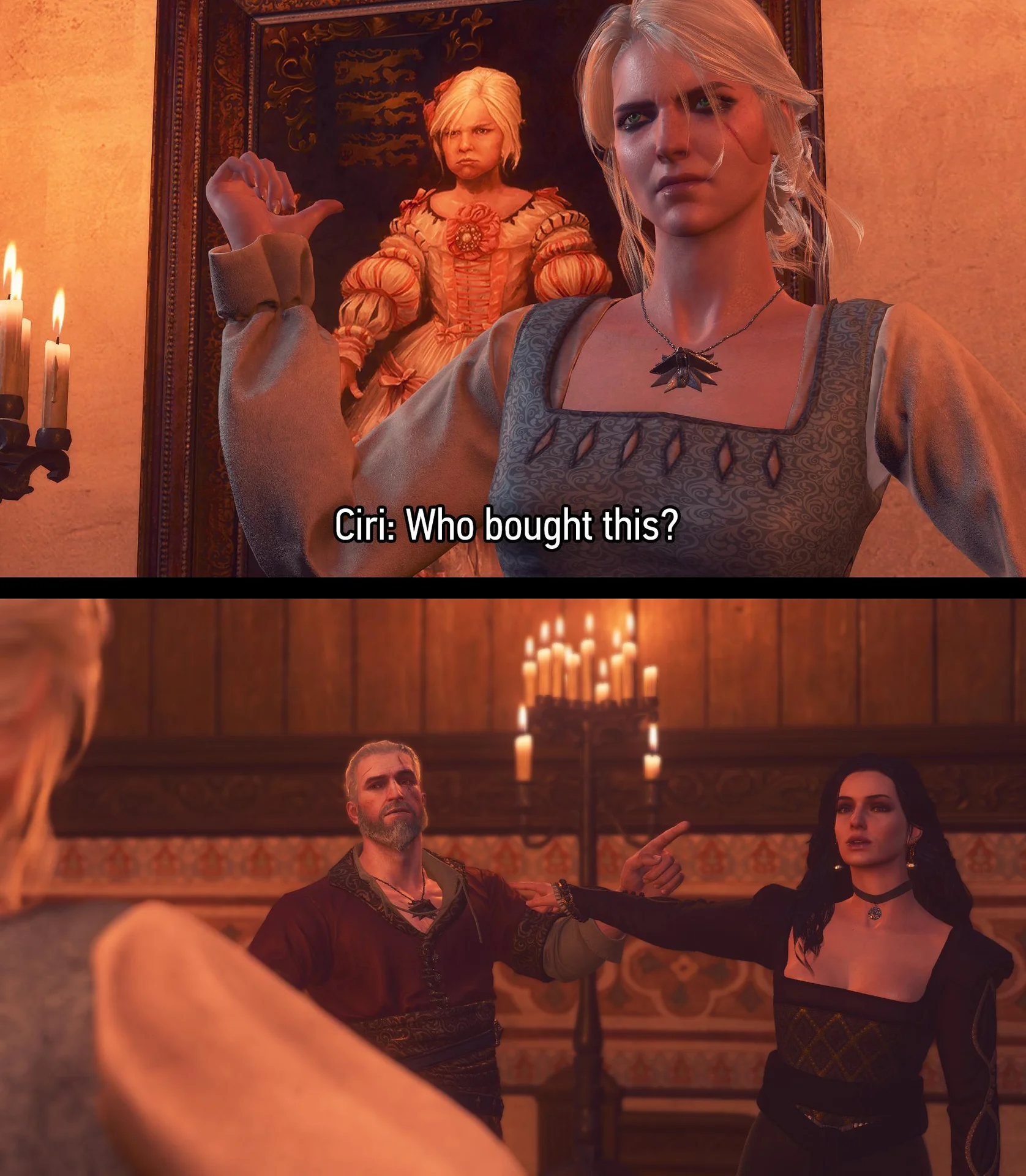 The Witcher — Witcher Netflix meme comparing daily apple to Geralt defending against coronavirus bandits