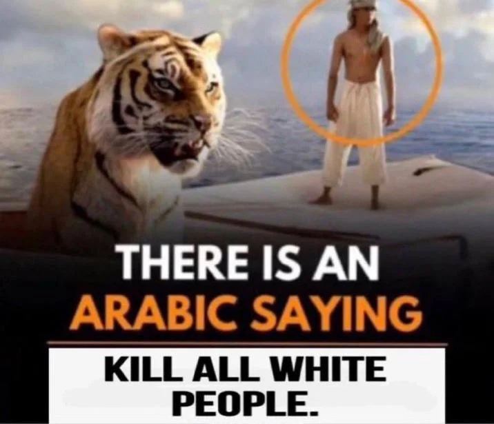 There Is An Arabic Saying — Hateful parody of Arabic saying meme with offensive text