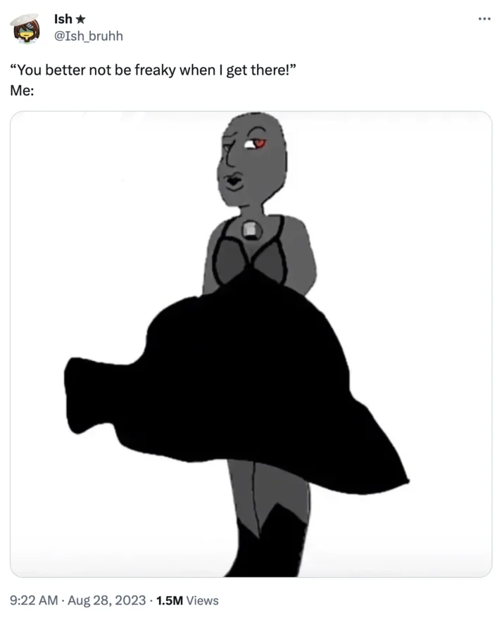 This Is Black Diamond Doggystyle Sideways Frontwards — Twitter reaction meme using Black Diamond image with freaky caption
