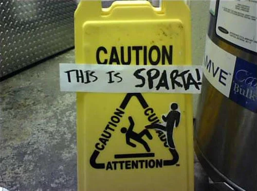 This Is Sparta — Action scene captioned 'THIS IS TOKYO' using Sparta meme structural format.