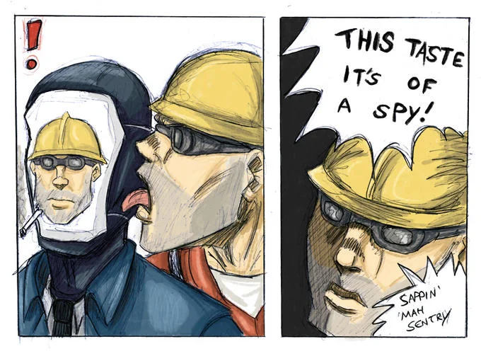 This Is the Taste of a Liar — TF2 Engineer licking Spy parody of JoJo liar meme