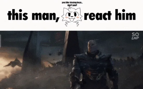 This Man Fish React Him — Image macro with 'this man, cat emoji react him' text featuring cat face emoji.