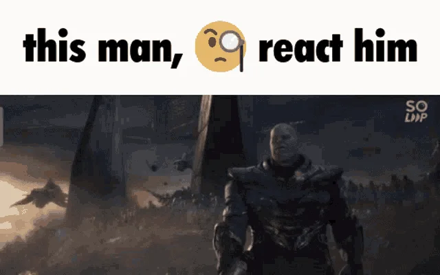 This Man Fish React Him — Image macro with minion emoji reaction request text over yellow emoji character.