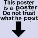 This Poster Is A Skeleton — Minimal template showing 'This poster is a poster' with downward-pointing arrow on light blue background.