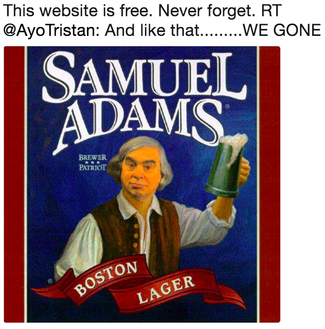 This Website Is Free — Tweet by @Brassrhino reading 'mistah incwedible' with the Mr. Incredible glory days scene attached