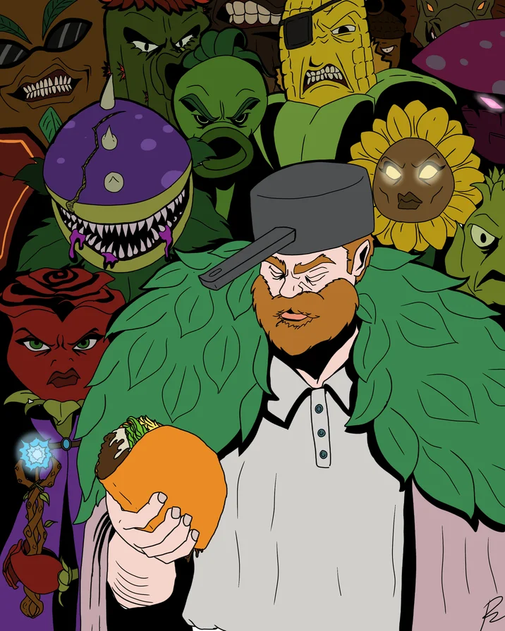 Thragg And Viltrumites Panel — Dragon Ball Z parody with Vegeta as Thragg holding a skull surrounded by Saiyans