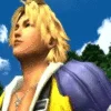 Tidus Laugh — Tidus from Final Fantasy X displaying characteristic blonde hair and blue/yellow game outfit.
