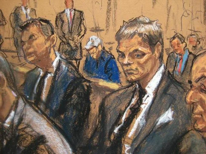 Jane Rosenberg courtroom sketch of Tom Brady at Deflategate hearing