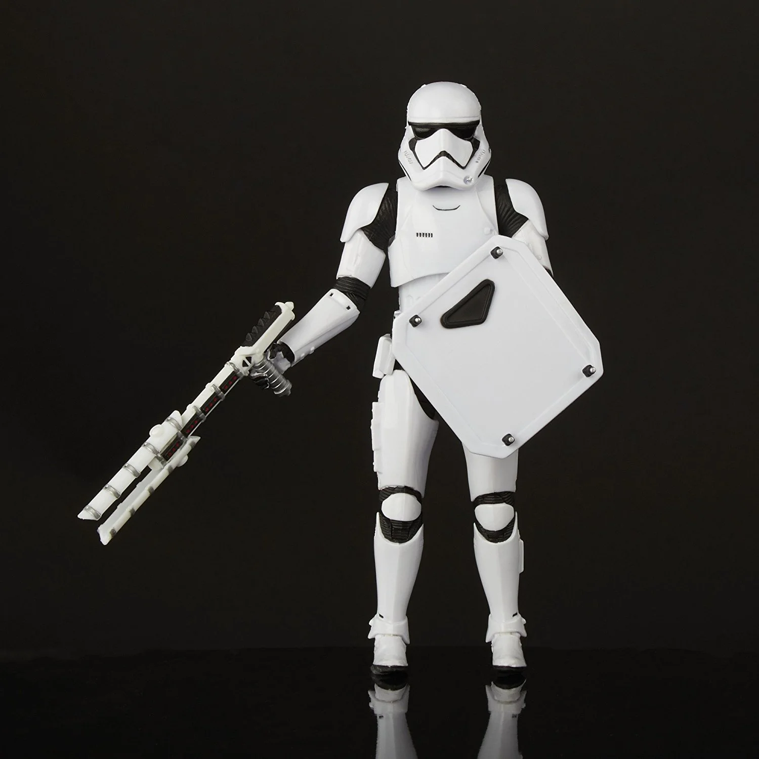 TR-8R the Stormtrooper — Blurry red-tinted close-up of a First Order stormtrooper helmet with glowing eyes