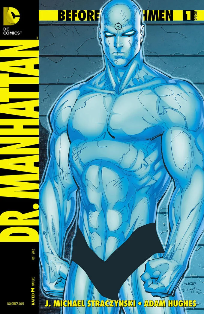 Transhumanism — Dr. Manhattan comic book cover from Before Watchmen series