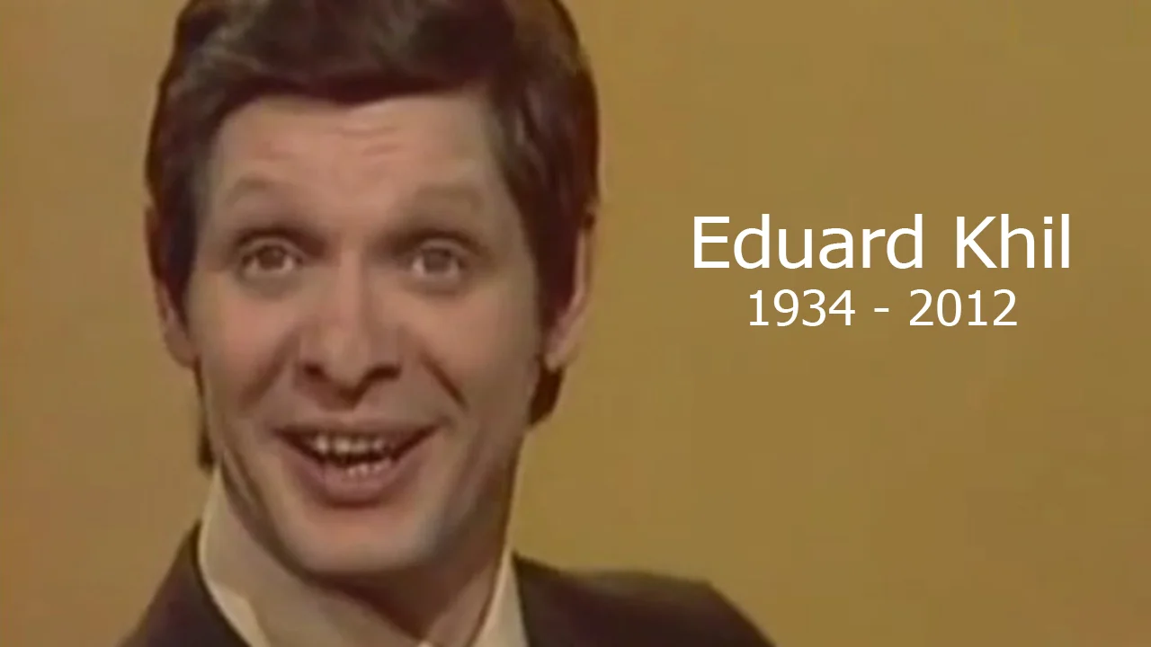 Portrait of Eduard Khil, the Soviet-Russian singer behind the viral Trololo meme.