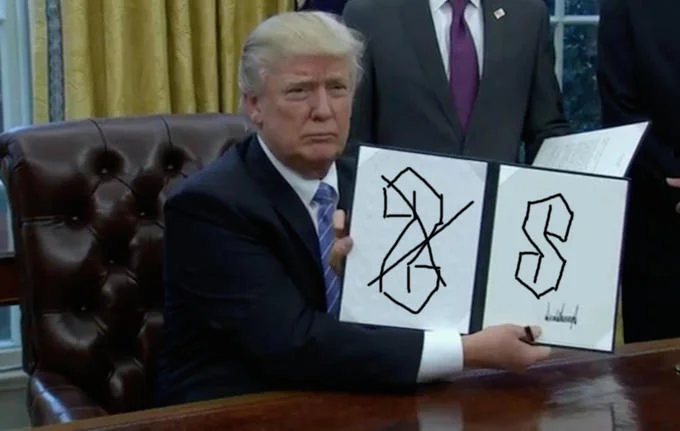 Trump's First Order of Business — Trump executive order meme variant on Imgur (content unverified).