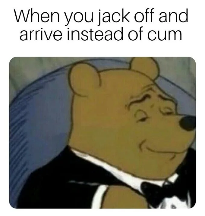 Tuxedo Winnie Pooh — Tuxedo Winnie with adult-humor text expressing cultural approval.
