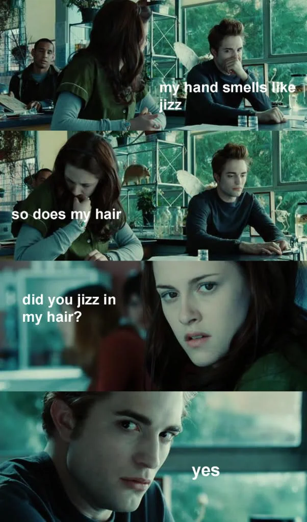 Twilight Comics — Four-panel cafeteria strip with Bella and Edward dialogue.