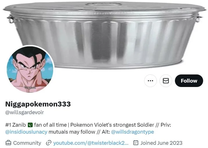 Twitter Header Wont Fit How Do I Fit This Into My Header — Tweet by willsgardevoir with trash can header meme and Nvm I did it caption