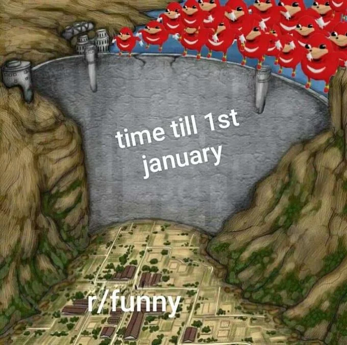 Grave digger meme with Ugandan Knuckles headstone being excavated.