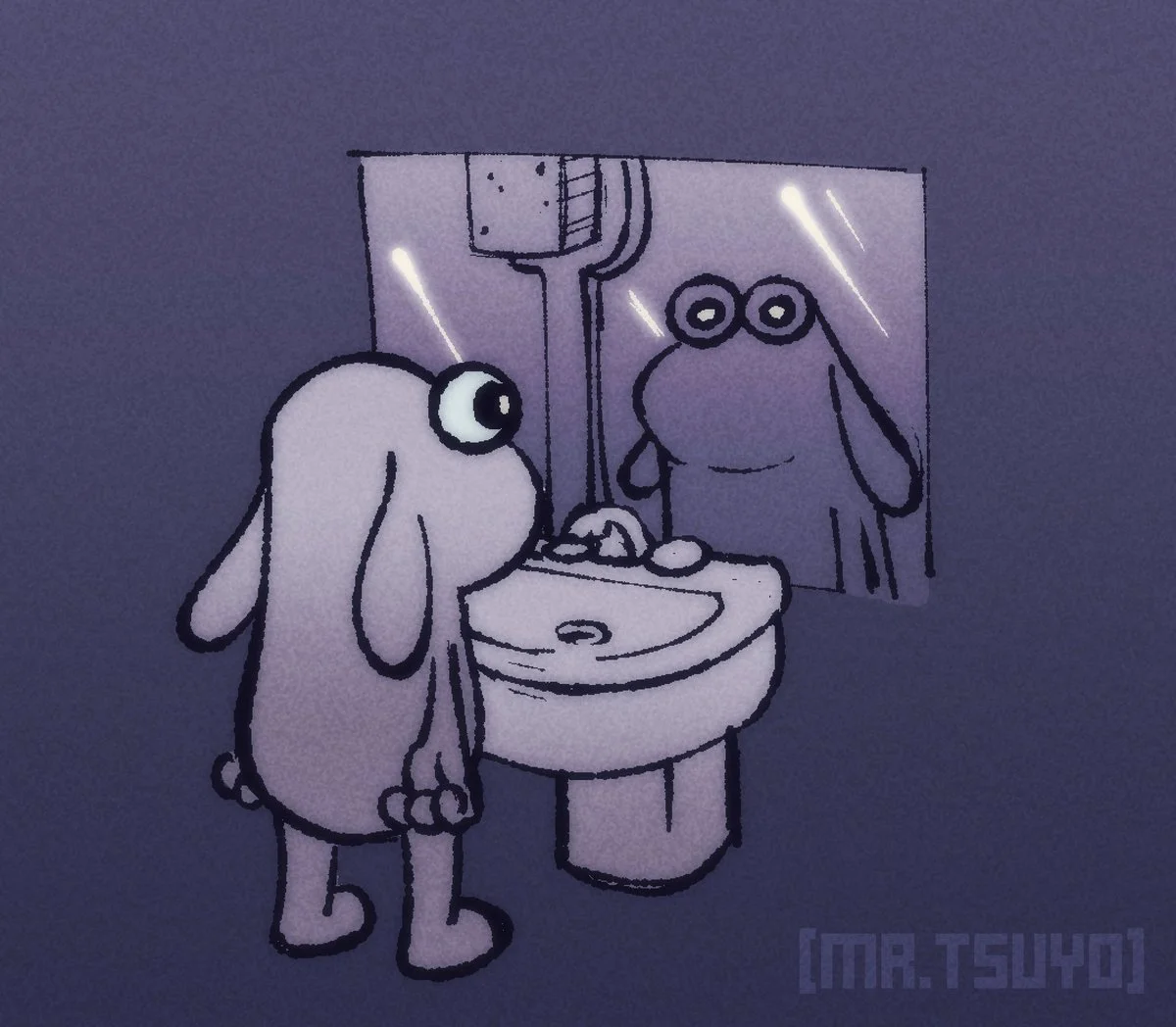 Uh Oh! You Found The Toothpaste!? — Four-panel fan comic crossing over the orange toothpaste character with Hatsune Miku brushing its teeth while it screams in