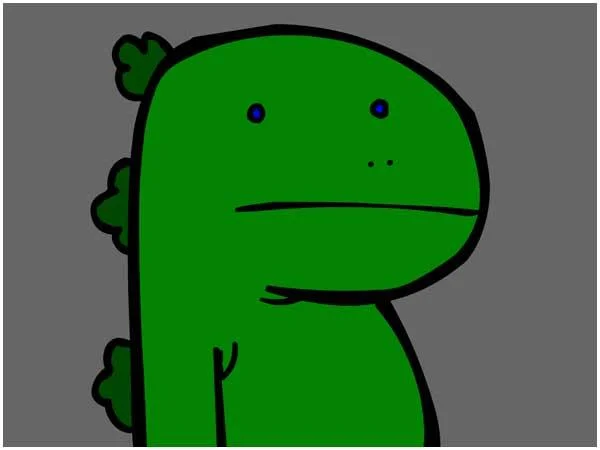 The Ultimate Showdown of Ultimate Destiny — Cartoon green Godzilla character from Ultimate Showdown of Ultimate Destiny