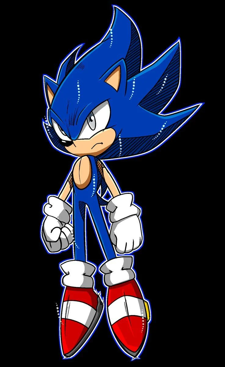 Ultra Instinct Remixes — Sonic the Hedgehog in Ultra Instinct form with spiky quills