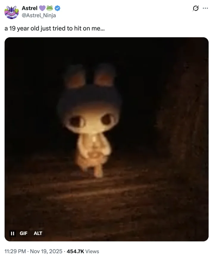 Umi Walking With A Candle — Tweet by Yomas using Umi candle GIF joking about parents doing the S word
