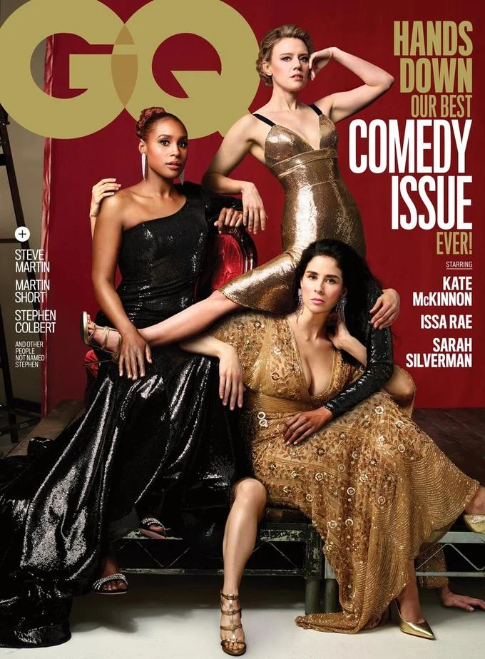 Vanity Fairs Hollywood Portfolio Cover — GQ Magazine comedy issue with 'hands down' pun.