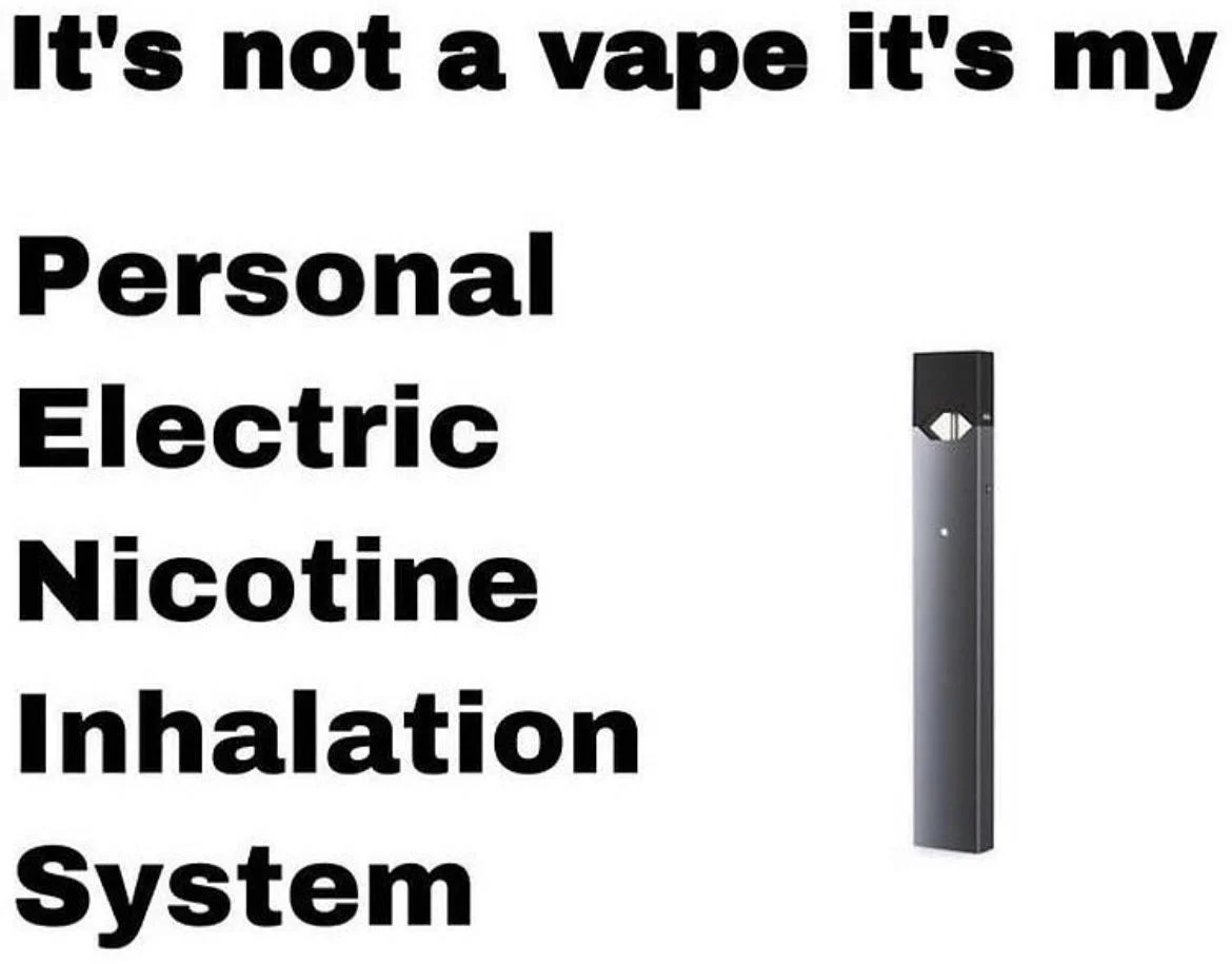The Real Cost anti-vaping poster suggesting masturbation as an alternative to vaping