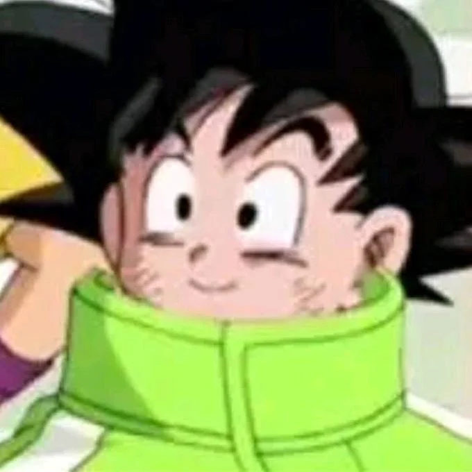 Vegeta Cult — Tanjiro Kamado laughing while wearing Vegeta's green tracksuit