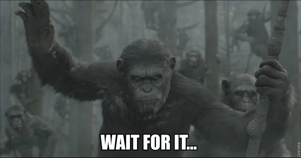 Wait For It... — Animated 'WAIT FOR IT' title in weathered film-reel style