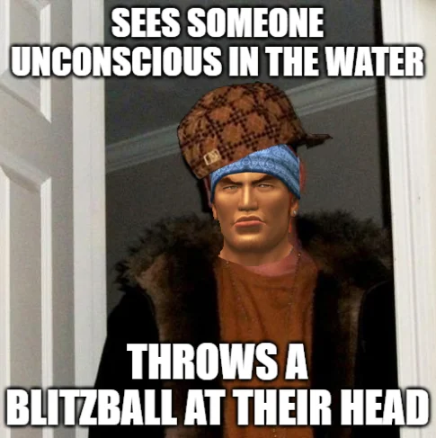 Wakka Final Fantasy X — Scumbag Wakka meme with Scumbag Steve hat and blitzball joke