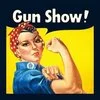 War Propaganda Parodies — Rosie's bicep flex with 'Gun Show' caption.