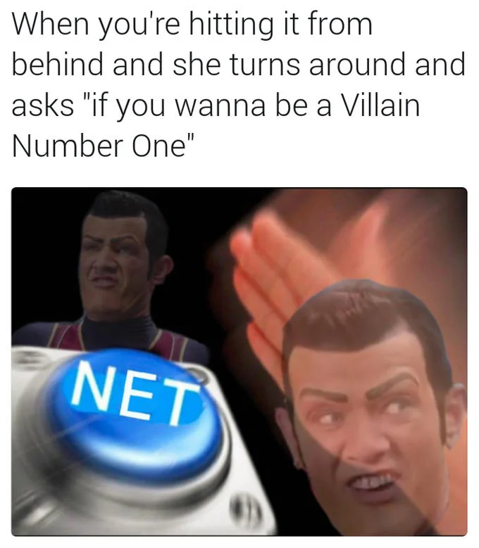 We Are Number One — Lazy Town villains in distinctive performance pose.