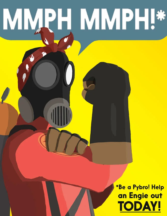 We Can Do It — Anime parody with purple-haired character in space suit.
