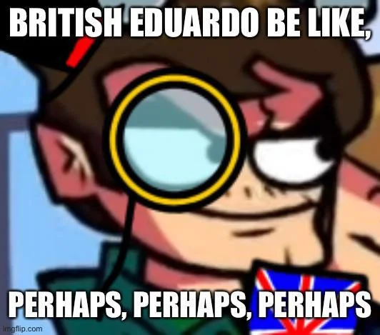 Well Well Well Eduardo — Full-body cartoon of Eduardo from Eddsworld in an Oyasumi jacket and clown sneakers.