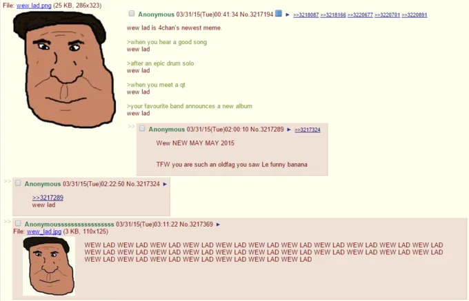 A 2x2 collage of wew lad Doge images with a cartoon Gaddafi-like character drawn in the middle.
