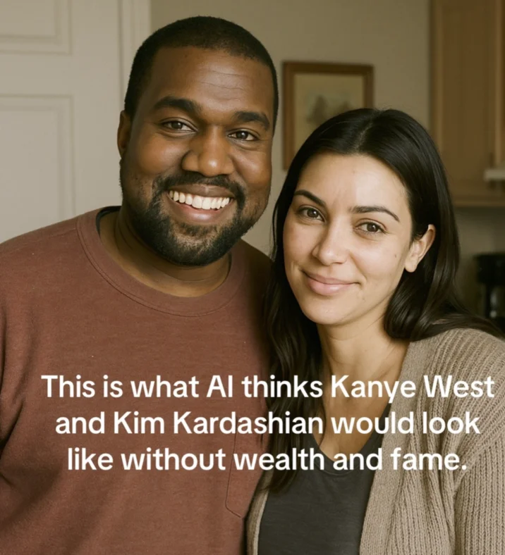 What Celebs Would Look Like Without Fame and Wealth Trend — AI-generated image of John Legend and Chrissy Teigen depicted as an ordinary couple without fame or