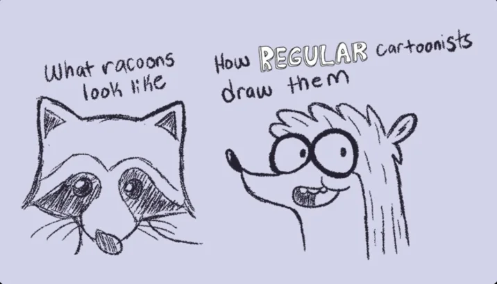 What X Looks Like Vs How X Draws Them — What racoons look like How REGULAR Cartoonists draw them