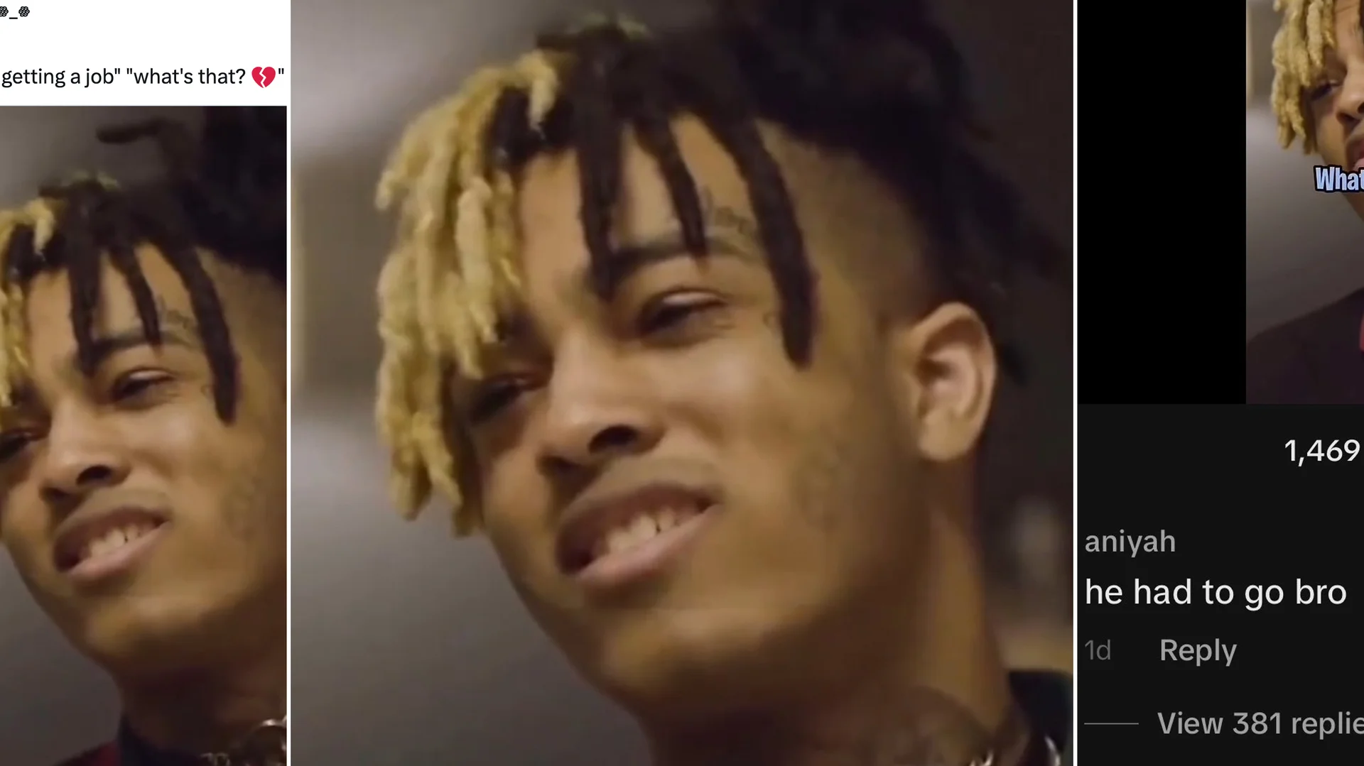 Whats A Father Xxxtentacion — XXXTentacion interview screenshot with blank stare expression from the What's a Father meme