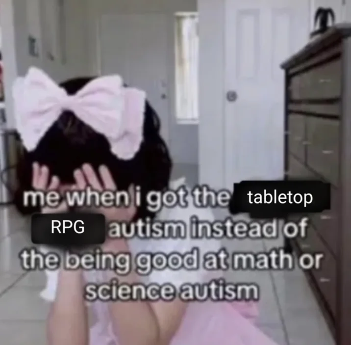 When I Got The X Autism Instead Of Being Good At Math Or Science — Pink bow girl meme variation about furry OCs collecting autism with fox ears and tail